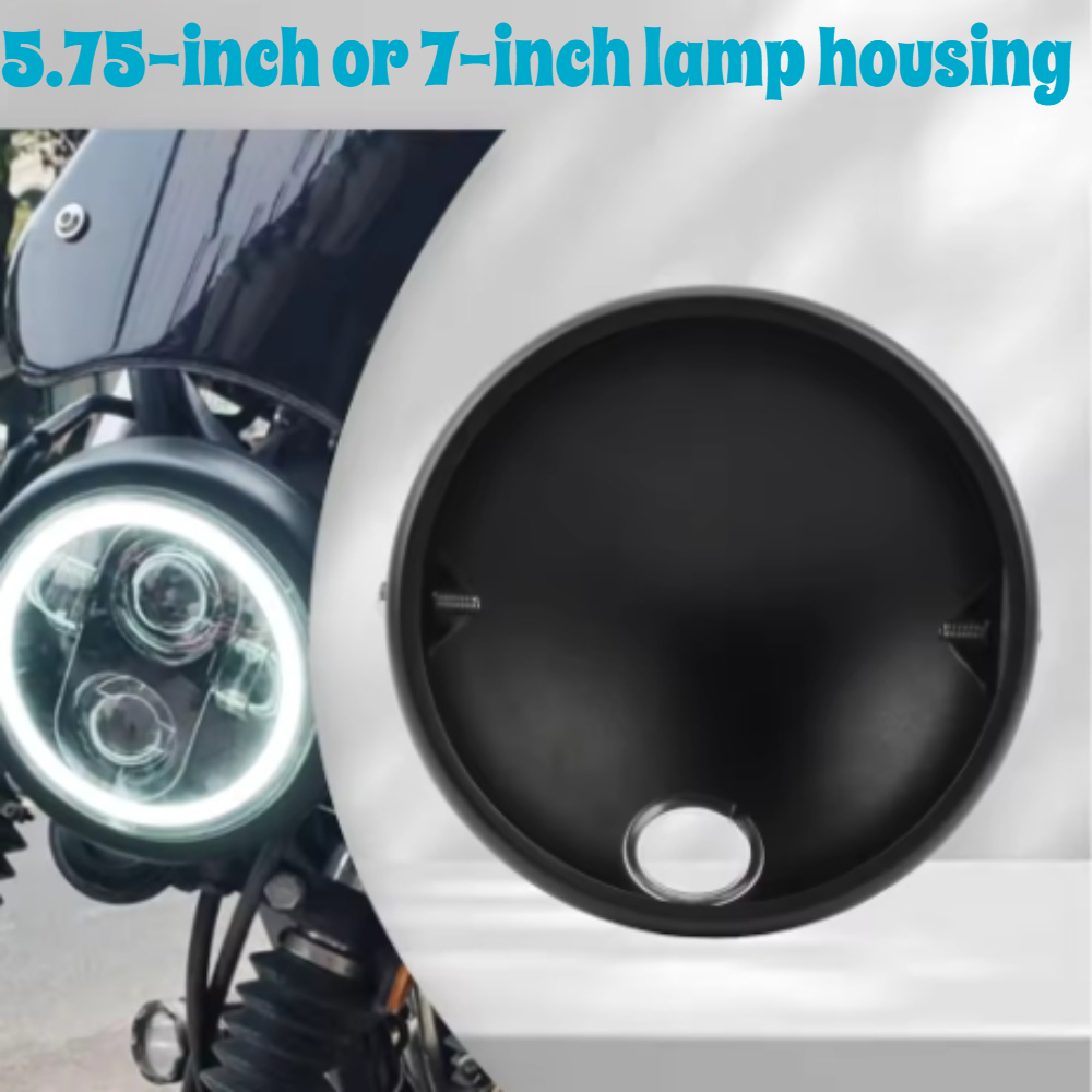Mountain Biking Derby - レトロ改造ヘッドランプベースホルダーユニバーサル5.75インチ7インチLEDヘッドライトハウジングハーレーヤマハスズキカフェレーサー用