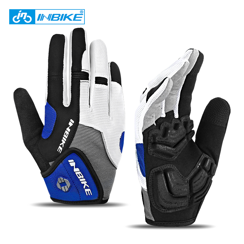 Mountain Biking Gloves Mens - INBIKE 自転車手袋ゲルフルフィンガー MTB サイクリング手袋男性用サイクリングロードバイク手袋乗馬タッチスクリーンバイクアクセサリー