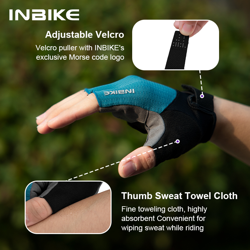 INBIKE サマーバイクグローブ ハーフフィンガー 衝撃吸 - Mountain Biking Gloves Mens のレビューと価格