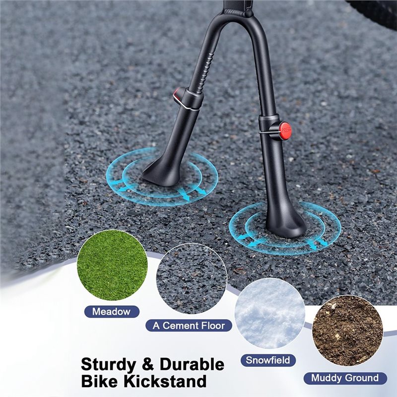 【旅行の必需品】自転車キックスタンド、調節可能なダブルレッグ - Mountain Biking Essentials のレビューと価格