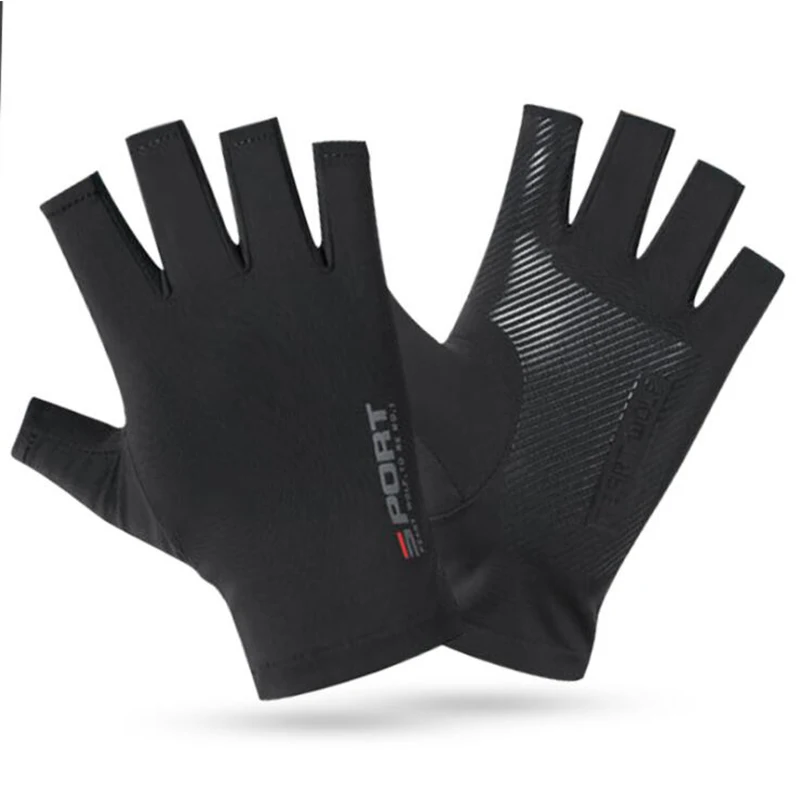 1ペアハーフフィンガーサイクリンググローブ抗スリップ抗汗ゲル - Mountain Biking Gloves Mens のレビューと価格