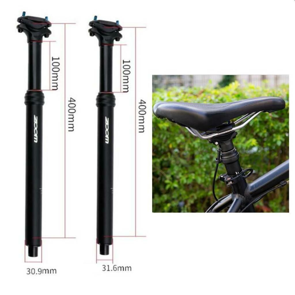 バイクドロッパーシートポスト 400mm 内部ケーブル配線  - Dropper Post Remote のレビューと価格