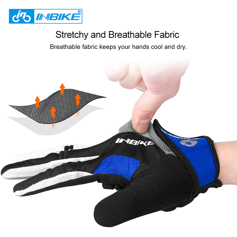 INBIKE 自転車手袋ゲルフルフィンガー MTB サイクリ - Mountain Biking Gloves Mens のレビューと価格