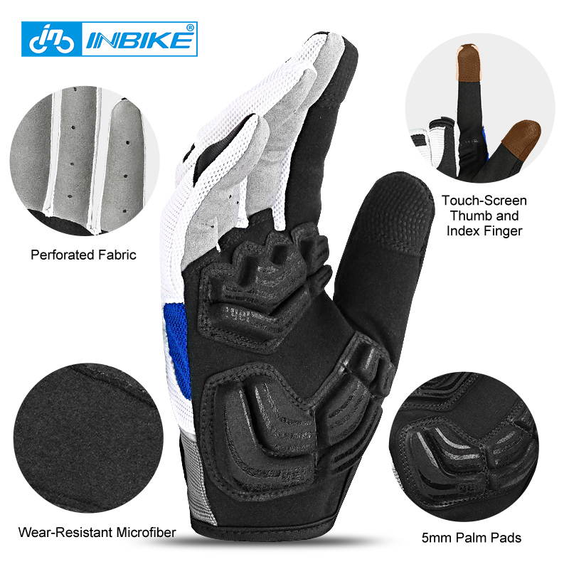 INBIKE 自転車手袋ゲルフルフィンガー MTB サイクリ - Mountain Biking Gloves Mens のレビューと価格