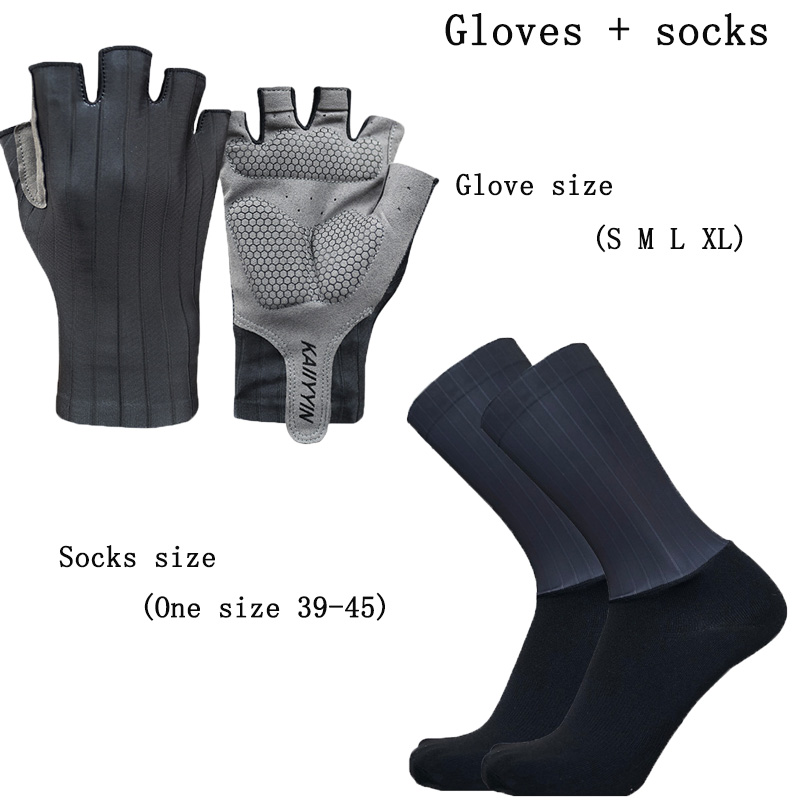 男性用サイクリンググローブ、ハーフフィンガーソックスコンビネ - Mountain Biking Gloves Mens のレビューと価格