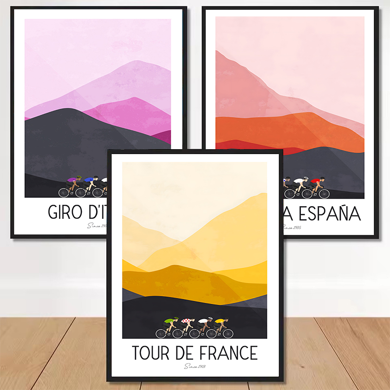 フランスマウンテンバイクポスターキャンバス絵画壁アート写真子 - Mountain Biking France のレビューと価格