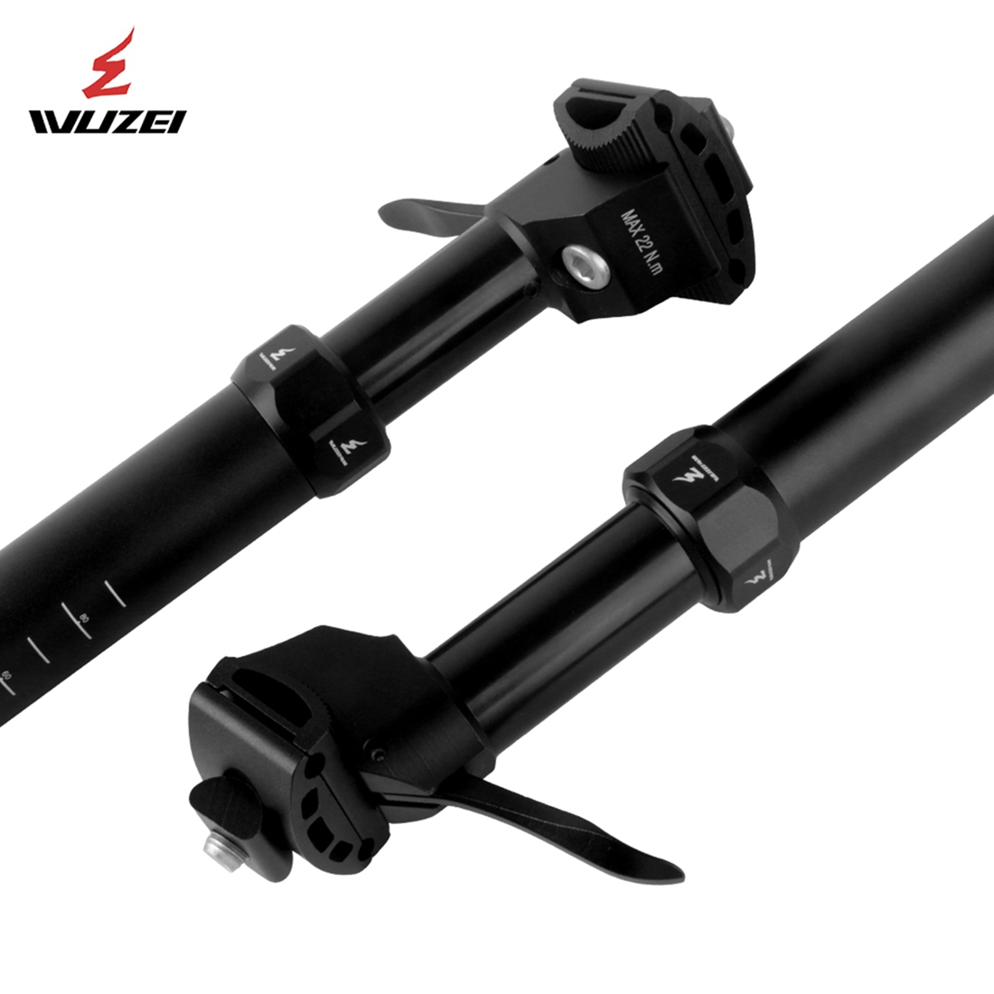 WUZEI MTB マニュアルコントロールドロッパーシートポ - Dropper Post Remote のレビューと価格
